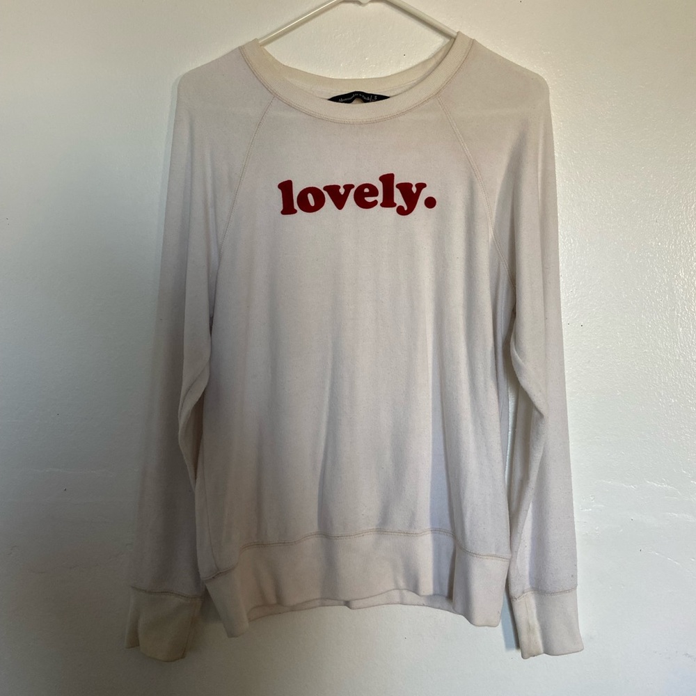 Abercrombie & Fitch White Sweatshirt